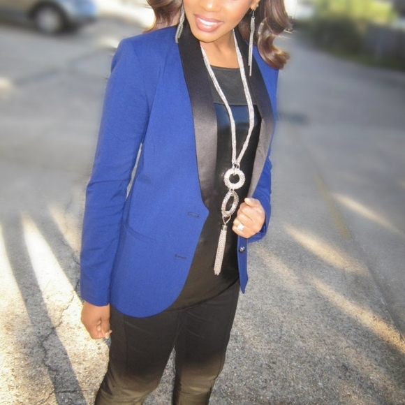 Rock & Republic Colorblock Tuxedo Blazer - Picture 4 of 16